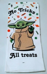 Toalla de cocina Disney Star Wars Baby Yoda 2 piezas sin trucos todas las golosinas nueva con etiqueta - Imagen 1 de 3