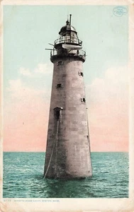 Boston, Massachusetts Postcard Minot's Ledge Lighthouse c 1906     N5 - Picture 1 of 2