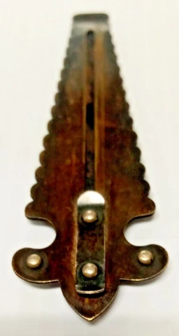 ANTIQUE BRASS/STEEL BUTTON HOLE CUTTER, DATE ?? PATINA (FC (93/2 D622) Cover