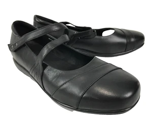Klouds Mary Janes Black Size 42 10.5 11 Winona Leather Comfort Shock Cushion New - Picture 1 of 12