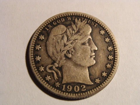 1902-O Barber Quarter - VERY FINE condition Cover