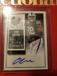 2015 Panini Contenders # 127 Clive Walford Raiders Rookie Ticket Auto - Picture 1 of 2