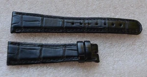 A.Lange & Sohne Genuine Black Leather Watch Strap 20/16mm 74+113mm Made France - Picture 1 of 2