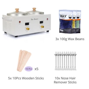 Double Pot Wax Warmer 1L Kit Auto-Temp for Smooth Skin Painless Hair Removal - Picture 1 of 14