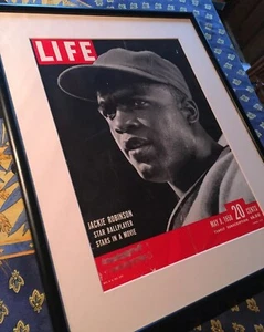 Life Magazine- Jackie Robinson May 8, 1950 -Framed In Glass - Imagen 1 de 7