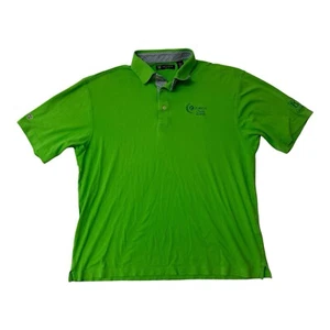Oxford Zurich Classic Golf Polo Shirt Mens XL Neon Green Short Sleeve PGA TPC LA - Picture 1 of 18