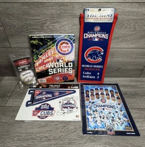 2016 Chicago Cubs World Series Champions Bundle Lot Baseball Pennant Program - Picture 1 of 7