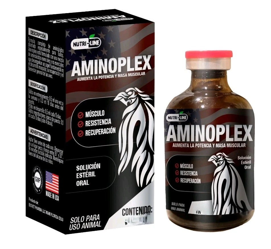 Aminoácidos Nutri-line para gallos/Gallos Aminoplex 50 ml exp.02/28 Foto 1 de 4