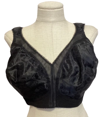 PLAYTEX 18 Hour Ultimate Shoulder Comfort Black Bra Cushion Straps Sz 44D* - Image 1 of 4