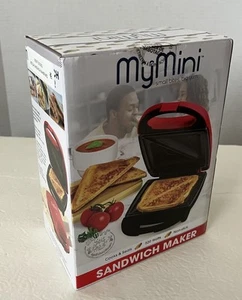 My Mini Sandwichera Roja Antiadherente Por Nostalgia Productos Nueva En Caja - Imagen 1 de 4