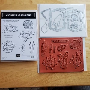 Stampin' UP! HERBST EXPRESSIONEN Stempelset & Stanzformen - schöne Schriftwörter - Bild 1 von 2