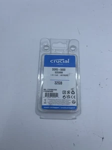 Crucial 32GB DDR5-5600MHz PC5-44800 SODIMM CT32G56C46S5 Nowa* Pamięć laptopa - Zdjęcie 1 z 2