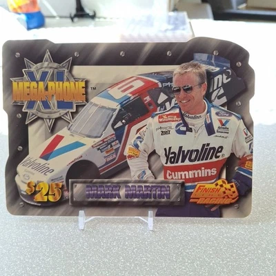 1996 Mark Martin Finish Line 5X7 JUMBO $25.00 XL Mega Phone Card Unscratched - Image 1 of 2