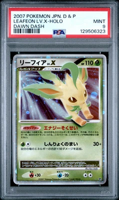 2007 POKEMON JAPANESE DIAMOND & PEARL LEAFEON LV.X-HOLO DAWN DASH PSA 9 MINT - Image 1 of 4
