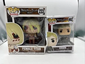 Funko Pop! Attack on Titan Erwin 4” #462 ,Female Titan Vinyl 6" Figure #233 - Picture 1 of 13