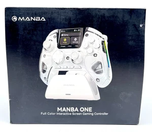 Manba One Full Color Interactive Screen Gaming Controller w/ Charging Dock White - Picture 1 of 6