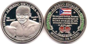 ALFREDO ESCALERA Boxeo PUERTO RICO Boxing Champion CAROLINA token ficha medalla - Picture 1 of 2