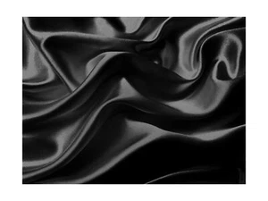 Tumble Dry King Size Bed Sheet Set Royal Opulence Black Satin Silk Soft Bedding - Picture 1 of 2