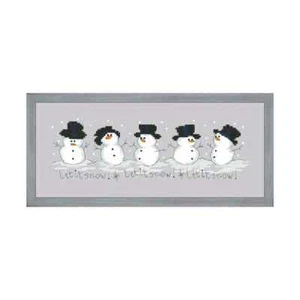 Dream Pattern Cross Stitch Snowman Snow 29x12cm 14 CT Cotton Thread - Picture 1 of 4