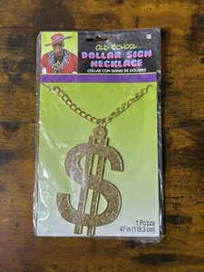 Old School Hip Hop Dollar Sign Necklace - Picture 1 of 2