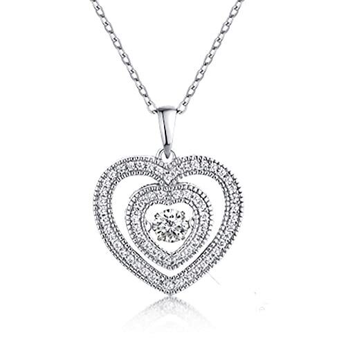 Round 18" W/C Solitaire Necklace Pure 925 Sterling Silver Simulated Diamond