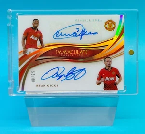 2020 Immaculate Manchester United Patrice Evra Ryan Giggs Dual Auto 8/25 - Picture 1 of 2