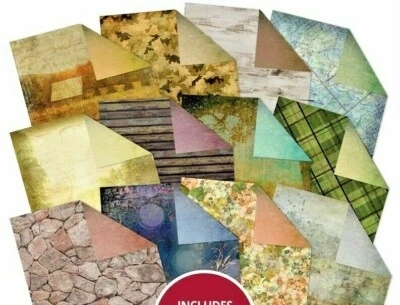 12 Duo Design double-sided papers Rustic Charm & Vintage Grunge 8" x 8" NEW - Image 1 of 4