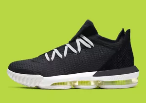Nike LeBron XVI 16 Low Black Python SNAKESKIN White Volt CI2668-004 Mens 8 Shoes - Picture 1 of 11