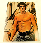 BRUCE LEE COLLAGE VINTAGE POSTER BOARD 9"X12" 1970'S O.S.P., NAKED FROM WAIST UP