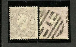 PORTUGAL SC # 45, TWO COPIES, USED BY DIFFERENT LISBON CANCELS, FVF - Picture 1 of 1