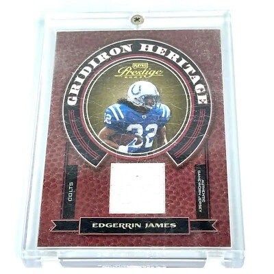 Edgerrin James #GH-9 - 2004 Playoff Prestige Gridiron Heritage Materials Jersey - Image 1 of 2