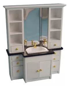 Deluxe weiße Spüle Einheit für Puppenhaus der 12. Skala (DF990) - Bild 1 von 1