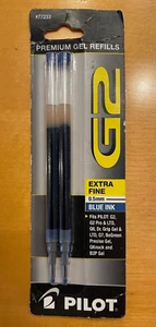 77233 Pilot G2 Gel Rollerball Pen Refill, Ex Fine 0.5mm, Blue Ink, 1 Pack of 2 - Picture 1 of 2