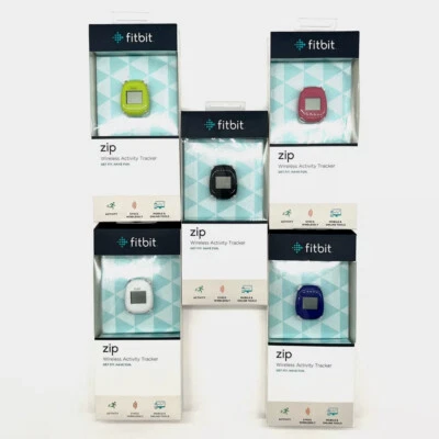 NEW Fitbit Zip Wireless Activity Tracker Blue/ Black /Red/ Green/White IN BOX - Image 1 of 4