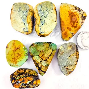 GS807 SUPER UNIQUE! Mixed Hubei turquoise rough slabs 101.1 grams STB; lapidary - Picture 1 of 10