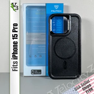 Funda para iPhone 15 Pro - Negra espacial | Doble capa | Magnética | Fuerte y segura - Imagen 1 de 16