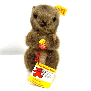 Steiff 1476/12 MurmeltierPiff 14cm mit Fahne Knopf Schild Tag Vintage - Picture 1 of 9