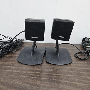 Set of 2 - Bose Single Cube Acoustimass Speakers with UTS-20 Stands Lifestyle - Picture 1 of 6
