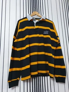 80's Lonsdale Vintage Y2k "Striped Bee" Streetwear Longsleeve Rugby T-shirt - Picture 1 of 9