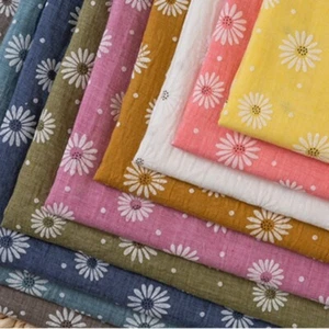 Linen Cotton Fabric Floral Dress Skirt Apparel Material Crafts DIY 55'' By Metre - Picture 1 of 15