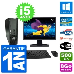 PC DELL T1700 SFF Bildschirm 19 " Intel i5-4570 RAM 8Go Scheibe 500Go Windows 10 - Bild 1 von 15