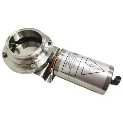 Válvula mariposa neumática de instalación rápida de acero inoxidable tipo abrazadera de 4,02 pulgadas Foto 1 de 4