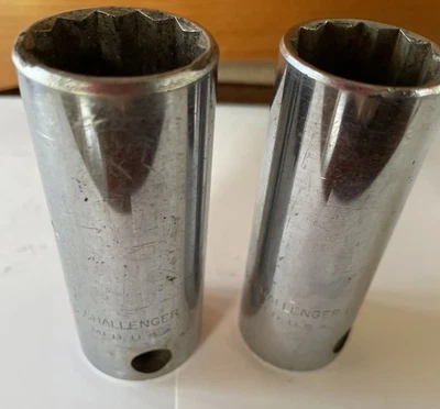 Proto Challenger 1/2" Drive 1” and 15/16” Chrome Deep Sockets 12 Point USA Made - Image 1 of 4