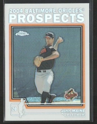 John Maine 2004 Topps 交易和新秀 #T101 铬亮面卡 巴尔的摩金莺队 — 第 1/2 张图片