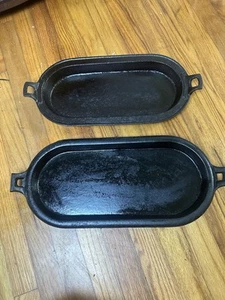 Set 2 pezzi di padelle in ghisa vintage - Foto 1 di 11
