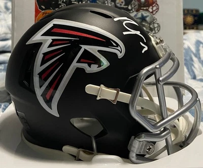 Bijan Robinson Autographed Atlanta Falcons Mini Football Helmet - BAS - Image 1 of 4