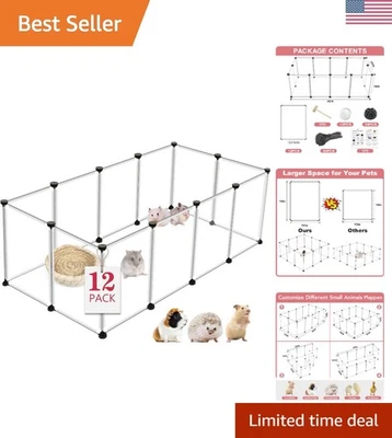 Versátil corralito para cachorros de 12 paneles - Espacio seguro para mascotas pequeñas y juego alegre Foto 1 de 4