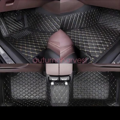 Alfombrillas forros delanteras y traseras de cuero de microfibra para Cadillac CT6 2016-2020 Foto 1 de 4