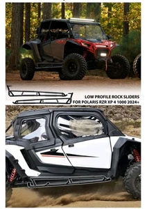 Heavy Duty Side Steps Nerf Bars Rock Sliders, Polaris RZR XP 4 1000 2024-2025 - Picture 1 of 9