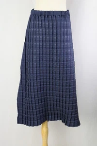 ISSEY MIYAKE me Blue Pleats Drop Crotch Pants Devided Skirt 324 9542 - Picture 1 of 6